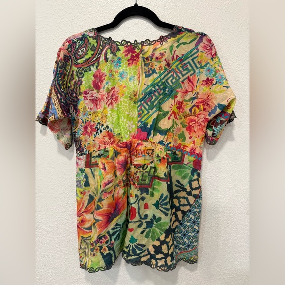 Johnny Was Women's Short sleeve Tops Tunic - Picture 2 of 7